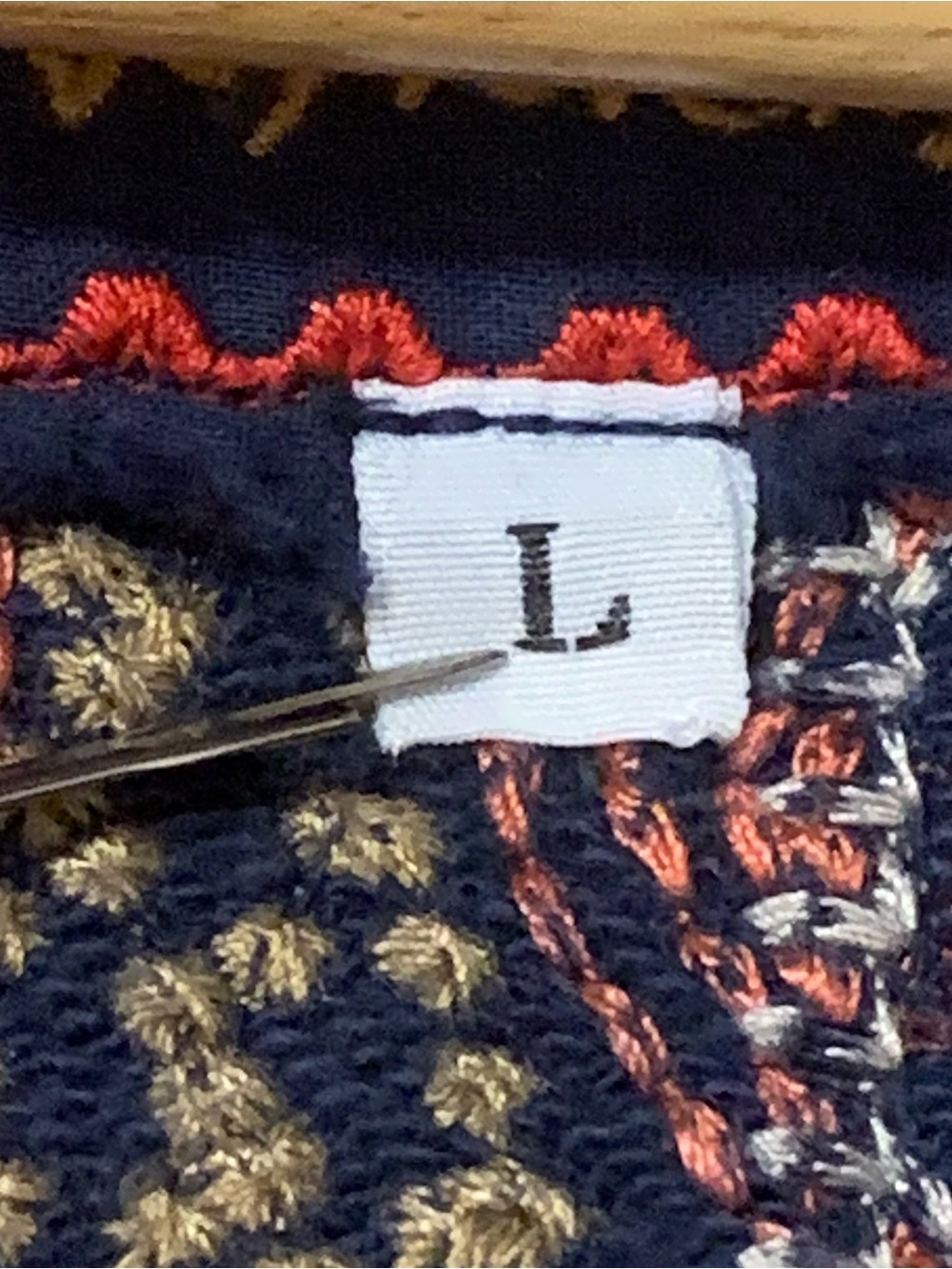 Johnny Was Open Cardigan L Embroidered Blue Boho Festival Aztec Southwest 3/4 - Picture 5 of 12